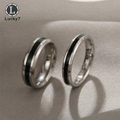 Ανδρικό δαχτυλίδι από ανοξείδωτο ατσάλι Μαύρο εποξειδικό ατσάλι από τιτάνιο πανκ γυναικεία κοσμήματα για δώρο πάρτι Βέρες γάμου για ζευγάρια