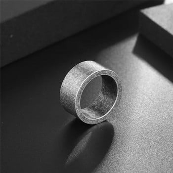ZORCVENS Нов винтидж сребърен пръстен от неръждаема стомана за мъже, хип-хоп ретро готини мъжки модни бижута