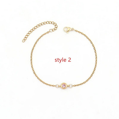 Új divat, kerek Pave cirkónium karkötő női kézzel készített rozsdamentes acél lánc karkötő női ékszer ajándék