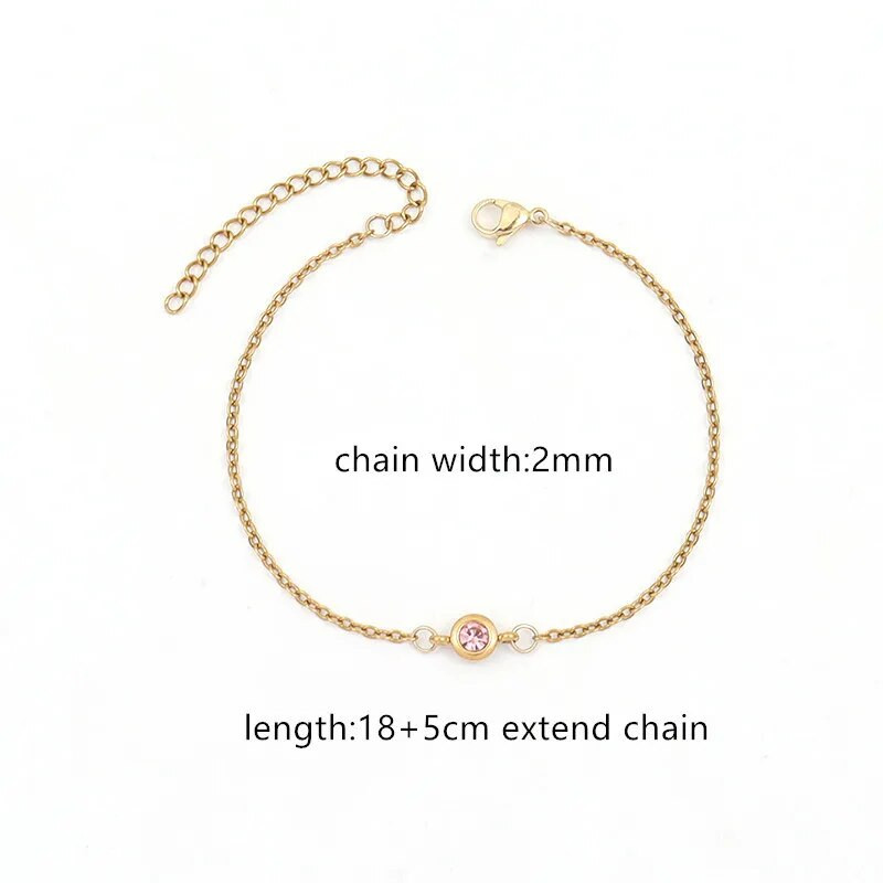 Új divat, kerek Pave cirkónium karkötő női kézzel készített rozsdamentes acél lánc karkötő női ékszer ajándék