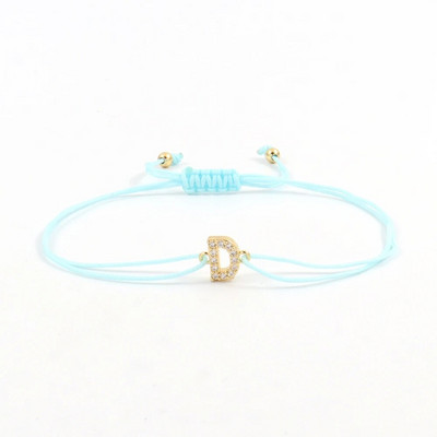 Hot Classic Pave cirkonija sākuma burtu rokassprādze sieviešu temperamentam, regulējama krāsaina virves rokassprādze sievietēm rotaslietas dāvana