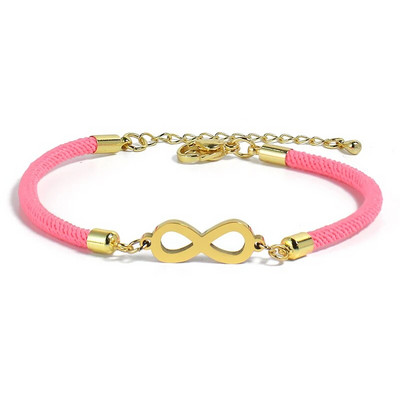 Jauna modes bezgalīgas simbola sirds rokassprādze sievietēm, vienkārša regulējama krāsaina virves rokassprādze sievietēm rotaslietas dāvana