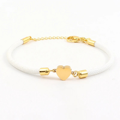 Jauna modes bezgalīgas simbola sirds rokassprādze sievietēm, vienkārša regulējama krāsaina virves rokassprādze sievietēm rotaslietas dāvana