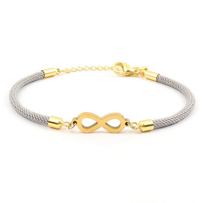 Jauna modes bezgalīgas simbola sirds rokassprādze sievietēm, vienkārša regulējama krāsaina virves rokassprādze sievietēm rotaslietas dāvana