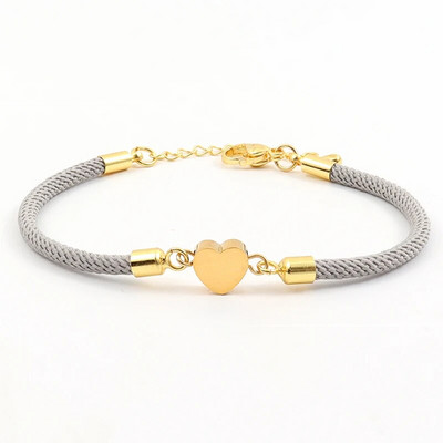 Jauna modes bezgalīgas simbola sirds rokassprādze sievietēm, vienkārša regulējama krāsaina virves rokassprādze sievietēm rotaslietas dāvana