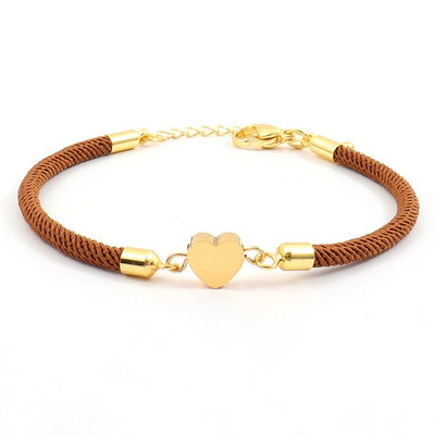 Jauna modes bezgalīgas simbola sirds rokassprādze sievietēm, vienkārša regulējama krāsaina virves rokassprādze sievietēm rotaslietas dāvana