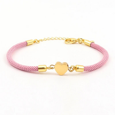 Jauna modes bezgalīgas simbola sirds rokassprādze sievietēm, vienkārša regulējama krāsaina virves rokassprādze sievietēm rotaslietas dāvana