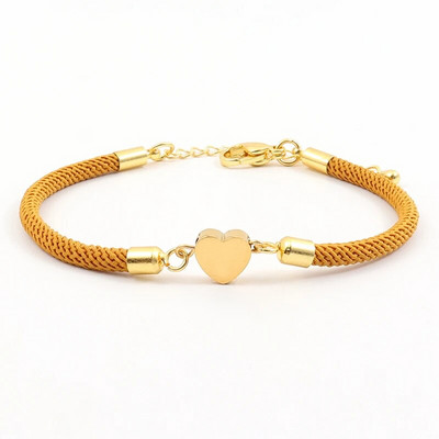 Jauna modes bezgalīgas simbola sirds rokassprādze sievietēm, vienkārša regulējama krāsaina virves rokassprādze sievietēm rotaslietas dāvana