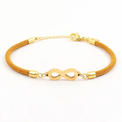 Jauna modes bezgalīgas simbola sirds rokassprādze sievietēm, vienkārša regulējama krāsaina virves rokassprādze sievietēm rotaslietas dāvana