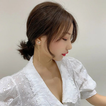 Νέο μοτίβο Κορεατικά κομψά χαριτωμένα σκουλαρίκια με πεταλούδα για γυναίκες και κορίτσια Δώρα κοσμημάτων μόδας από μεταλλική αλυσίδα