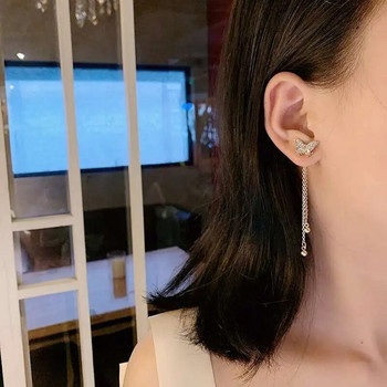 Νέο μοτίβο Κορεατικά κομψά χαριτωμένα σκουλαρίκια με πεταλούδα για γυναίκες και κορίτσια Δώρα κοσμημάτων μόδας από μεταλλική αλυσίδα