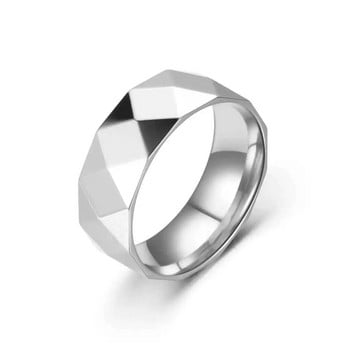 Изискан метален пръстен с полиедър с изящни правила, мъжка личност, моден пръстен, жизненост, темперамент, аксесоари за свободното време