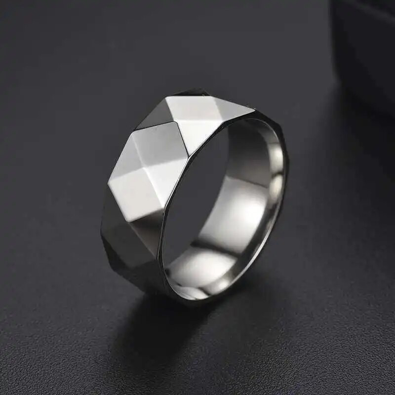 Exquisite Rule Polyhedron Metal Ring Ανδρικό Προσωπικό Μόδα Δαχτυλίδι Vitality Temperament Αξεσουάρ ελεύθερου χρόνου