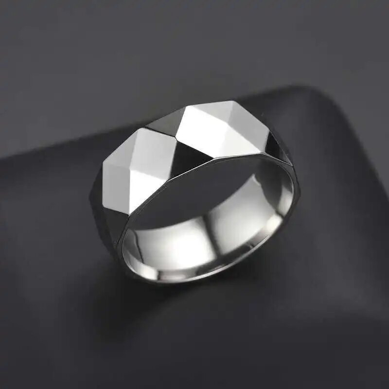 Exquisite Rule Polyhedron Metal Ring Ανδρικό Προσωπικό Μόδα Δαχτυλίδι Vitality Temperament Αξεσουάρ ελεύθερου χρόνου