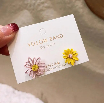 μικρά σκουλαρίκια μαργαρίτα γυναικεία κούφια σκουλαρίκια λουλούδι σκουλαρίκια λουλούδι ήλιο σκουλαρίκια χρυσάνθεμα πέταλα Κορεάτικη έκδοση