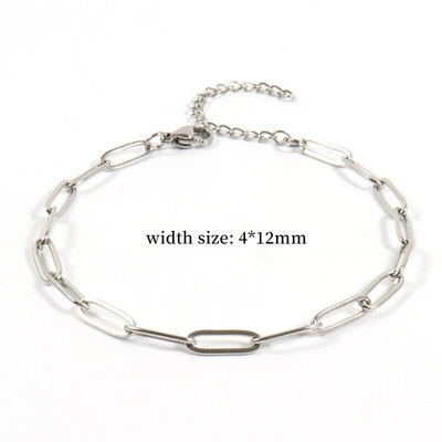 Nauja klasikinė O šoninė grandinėlės apyrankė moterims rankų darbo aukso spalvos nerūdijančio plieno grandinės apyrankė moterims papuošalų dovana