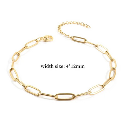 Nauja klasikinė O šoninė grandinėlės apyrankė moterims rankų darbo aukso spalvos nerūdijančio plieno grandinės apyrankė moterims papuošalų dovana