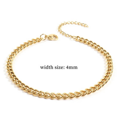 Nauja klasikinė O šoninė grandinėlės apyrankė moterims rankų darbo aukso spalvos nerūdijančio plieno grandinės apyrankė moterims papuošalų dovana