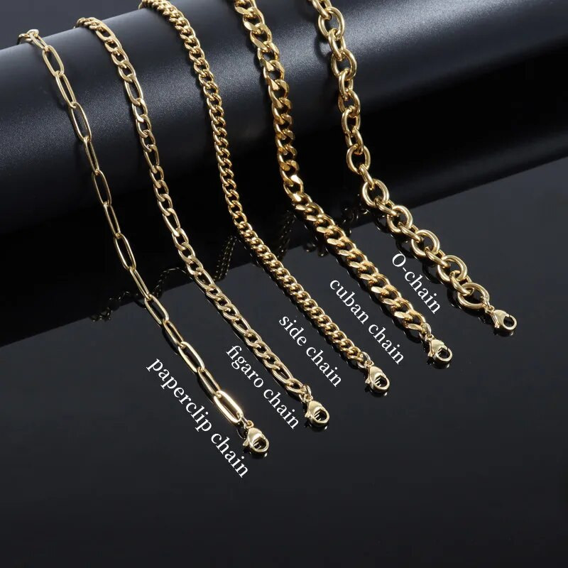 Nauja klasikinė O šoninė grandinėlės apyrankė moterims rankų darbo aukso spalvos nerūdijančio plieno grandinės apyrankė moterims papuošalų dovana