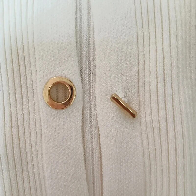 Tavaszi őszi pólógallér Ot Button vékony kötött pulóver, egyszínű, egyszerű dizájner női felső, laza, hosszú ujjú pulóver