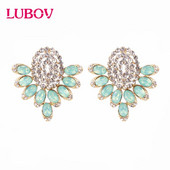 LUBOV luxus kristály opál kő fülbevaló aranyhal design piercing fülbevaló divatos ajándék lányoknak és nőknek parti ékszerek