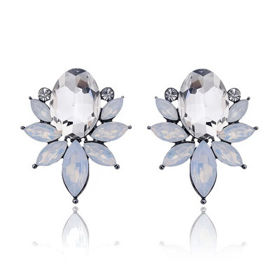 LUBOV luxus kristály opál kő fülbevaló aranyhal design piercing fülbevaló divatos ajándék lányoknak és nőknek parti ékszerek