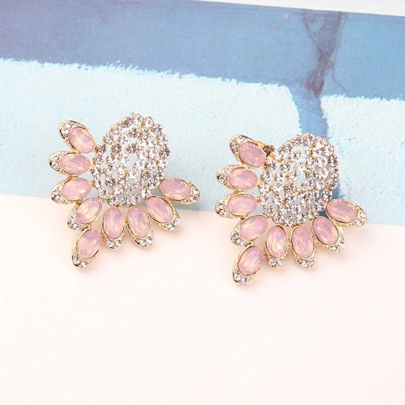 LUBOV luxus kristály opál kő fülbevaló aranyhal design piercing fülbevaló divatos ajándék lányoknak és nőknek parti ékszerek