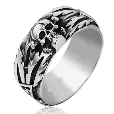 Boys Vintage Gothic Death Skull Skeleton kokteilių vakarėlis dviratininkų žiedai vyrams papuošalų didmeninė prekyba