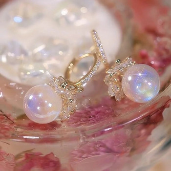 Луксозни модни русалка наложница цвете перла ухо катарама обеци обръч за жени сватбено парти годишнина подарък Pendientes Mujer