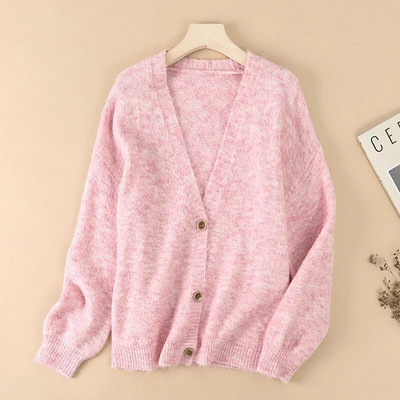 Mekani pleteni ženski veste od vune od mješavine kašmira Korejska moda Ležerna šik jakna Kaput Džemper Ženska zima Topla 2022.