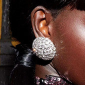 Naujos mados Moterų Kalnų krištolas apvalūs auskarai Papuošalai Karštas Išpardavimas Boutique Moteriški pareiškimai Auskarai Aksesuarai Didmeninė prekyba