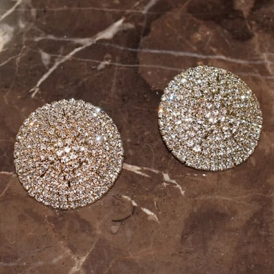 Naujos mados Moterų Kalnų krištolas apvalūs auskarai Papuošalai Karštas Išpardavimas Boutique Moteriški pareiškimai Auskarai Aksesuarai Didmeninė prekyba