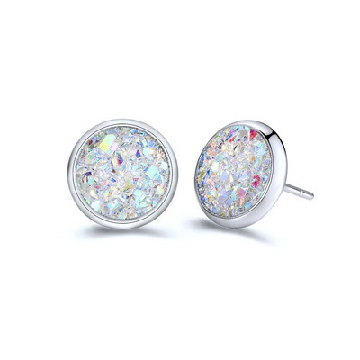 Moodsad hõbedased 8mm roostevabast terasest kõrvarõngad korea lihtsad kristallist kõrvarõngad naistele pulmaehted naiste brincos