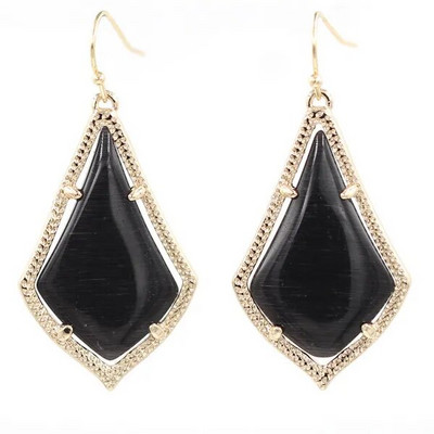 Madingi Cateye Stone viduje vandens lašo auskarai moterims