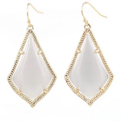 Madingi Cateye Stone viduje vandens lašo auskarai moterims