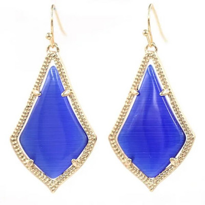 Madingi Cateye Stone viduje vandens lašo auskarai moterims