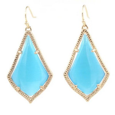 Madingi Cateye Stone viduje vandens lašo auskarai moterims