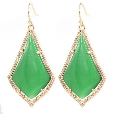 Madingi Cateye Stone viduje vandens lašo auskarai moterims