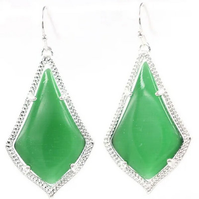 Madingi Cateye Stone viduje vandens lašo auskarai moterims