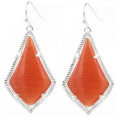 Madingi Cateye Stone viduje vandens lašo auskarai moterims