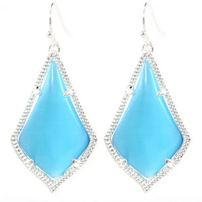 Madingi Cateye Stone viduje vandens lašo auskarai moterims