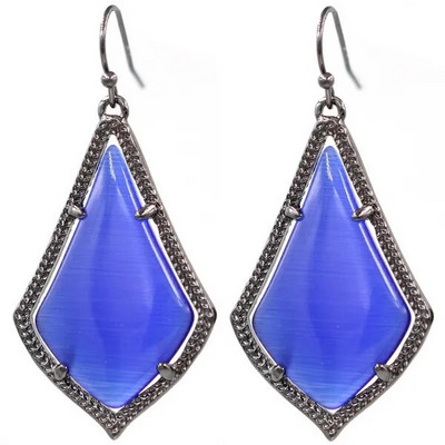 Madingi Cateye Stone viduje vandens lašo auskarai moterims