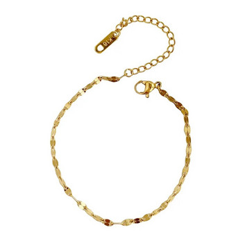 Δωρεάν αποστολή Χρυσά βραχιόλια από ανοξείδωτο ατσάλι Πολυτελές σχέδιο Flash Ripple Sparkling Chain βραχιόλι για γυναίκες Μινιμαλιστικά κοσμήματα