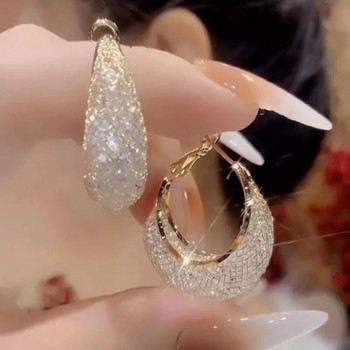 Γαλλικά Σκουλαρίκια Haute Couture εξατομικευμένου σχεδίου για γυναικεία ελαφριά πολυτελή συσκευασία με κρυστάλλινα σκουλαρίκια δαχτυλίδι
