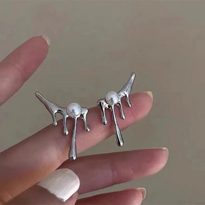 Korejiešu auskaru nags auss āķis klips auskari sievietēm četru dakšu iestatījums Cz zelta krāsas auskari Modes rotaslietas dāvana