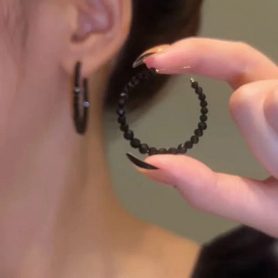 Korejiešu auskaru nags auss āķis klips auskari sievietēm četru dakšu iestatījums Cz zelta krāsas auskari Modes rotaslietas dāvana