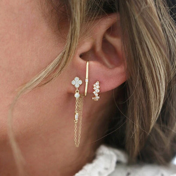 CRMYA επιχρυσωμένα καρφωτά σκουλαρίκια Γυναικεία Piercing Ζιργκόν Σκουλαρίκια με κρίκο σταγόνας Μόδα Κοσμήματα Pendientes Aretes