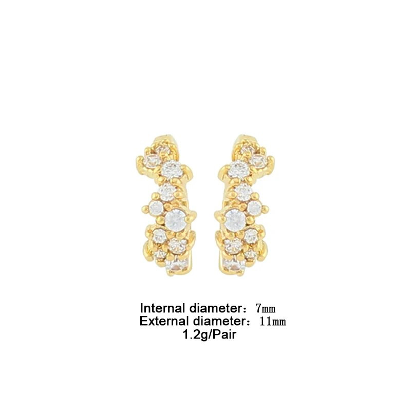 CRMYA επιχρυσωμένα καρφωτά σκουλαρίκια Γυναικεία Piercing Ζιργκόν Σκουλαρίκια με κρίκο σταγόνας Μόδα Κοσμήματα Pendientes Aretes