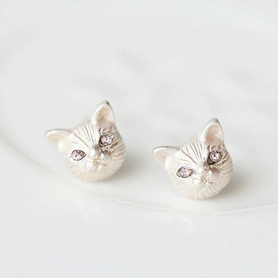 1 pár divatos, szép macskafül szegecsek Divattervező fülbevalók 3 színben