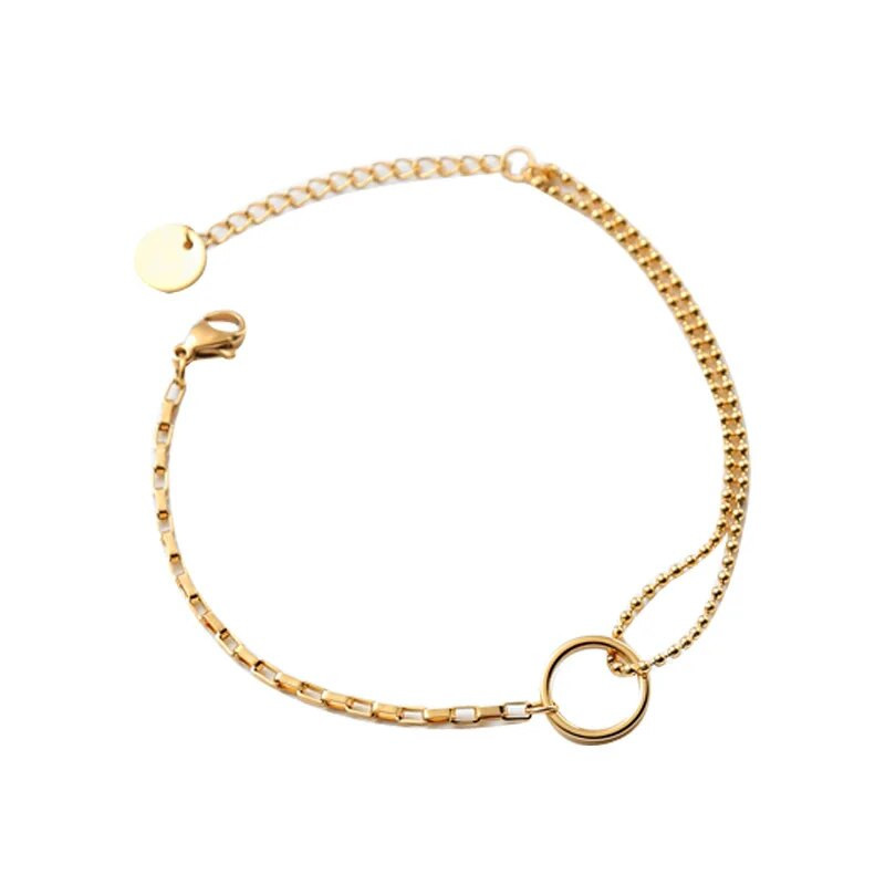 Nerūsējošā tērauda šarms, apaļas krelles, ķēdes rokassprādze, dubultā posma slāņojums, regulējams mamma sieviešu rotaslietas dāvanas bezmaksas piegāde